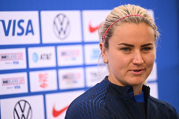 Les buts de l'OL ont été inscrits par Lindsey Horan à la 9e minute et par Vicki Becho à la 11e. (Photo by PATRICK T. FALLON/AFP via Getty Images)