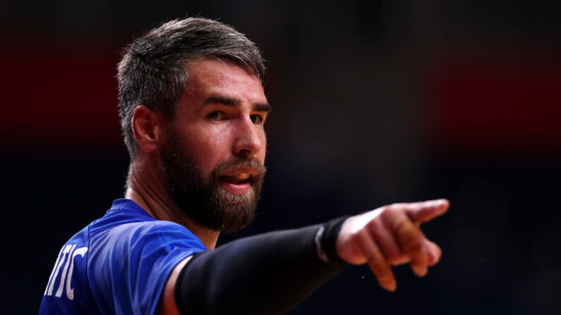 Luka Karabatic capitaine de l’équipe de France de handball. (Photo by Dean Mouhtaropoulos/Getty Images)