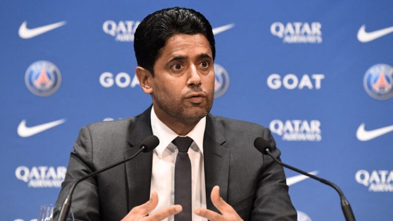 Nasser Al-Khelaifi, patron du PSG. (Photo by BERTRAND GUAY/AFP via Getty Images)