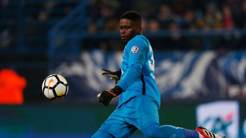 Le gardien de but Brice Samba, est convoqué pour la première fois par Didier Deschamps. (Photo by CHARLY TRIBALLEAU/AFP via Getty Images)