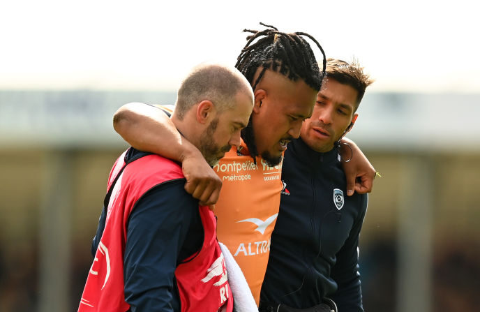 Le talonneur international australien de Montpellier Brandon Paenga-Amosa, victime d'une fracture de la malléole, sera indisponible jusqu'au terme de la saison. (Photo by Harry Trump/Getty Images)