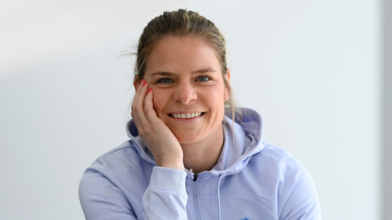 Ecartée sous Corinne Diacre mais rappelée par Hervé Renard, la meilleure buteuse des Bleues Eugénie Le Sommer. (Photo by FRANCK FIFE / AFP) (Photo by FRANCK FIFE/AFP via Getty Images)