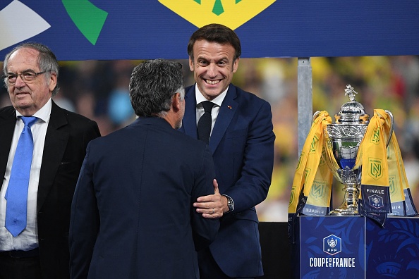 Le président Emmanuel Macron. (BERTRAND GUAY/AFP via Getty Images)