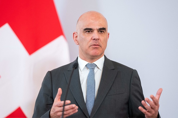 Le président suisse Alain Berset. (GEORG HOCHMUTH/APA/AFP via Getty Images)