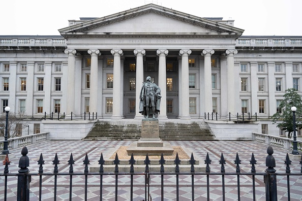 Le Trésor américain à Washington, aux États-Unis. (SAUL LOEB/AFP via Getty Images)