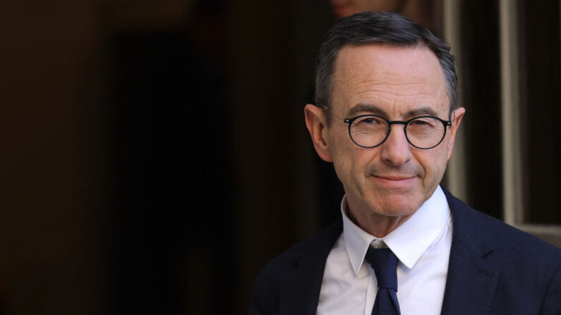 Le sénateur français et président du groupe Les Républicains (LR) Bruno Retailleau. (Photo THOMAS SAMSON/AFP via Getty Images)