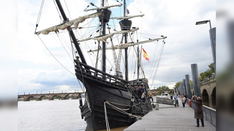 Réplique du La Victoria, Nao Victoria ou Vittoria, célèbre caraque espagnole de l'expédition de Magellan et premier navire à avoir accompli le tour du monde. (Photo par MEHDI FEDOUACH/AFP via Getty Images)