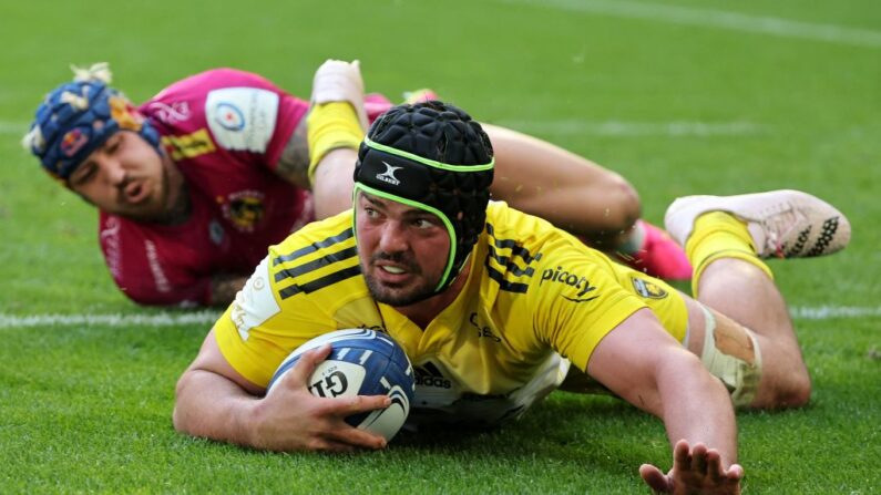 Le deuxième ligne de La Rochelle Grégory Alldritt a été désigné joueur de l'année, a indiqué samedi l'EPCR, après la finale de la Champions Cup remportée pour la deuxième fois de rang par le club à la caravelle. (Photo by ROMAIN PERROCHEAU/AFP via Getty Images)