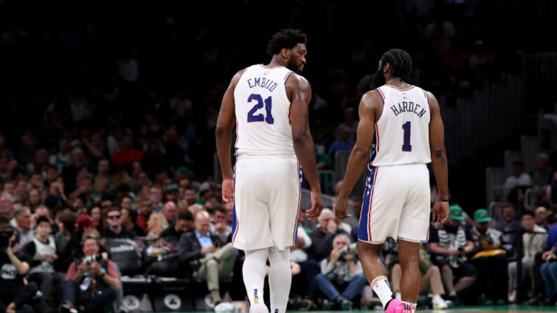 Philadelphie s'est imposé mardi soir à Boston (115-103), avec Joel Embiid à l'oeuvre. (Photo by Maddie Meyer/Getty Images)