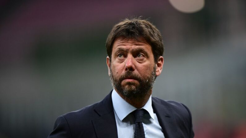 Le Président de la Juventus FC Andrea Agnelli. (Photo MIGUEL MEDINA/AFP via Getty Images)