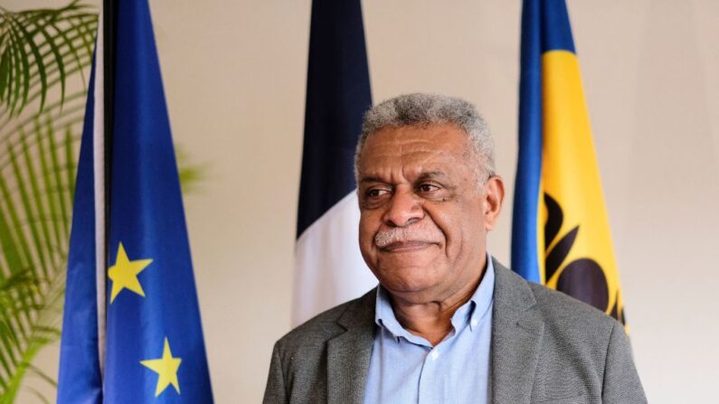 Louis Mapou, du parti indépendantiste Uni. (Photo THEO ROUBY/AFP via Getty Images)