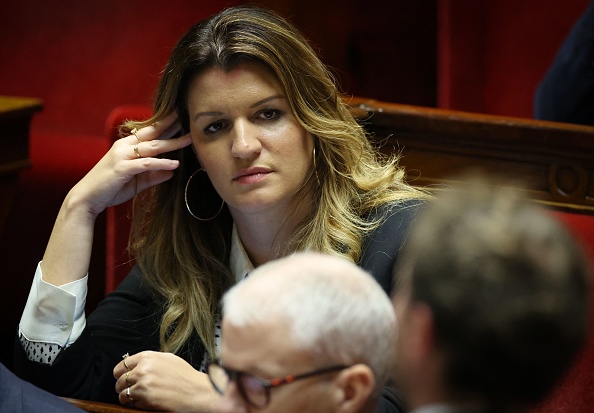 La secrétaire d'État chargée de l'Économie sociale et solidaire et de la Vie Marlène Schiappa. (THOMAS SAMSON/AFP via Getty Images)