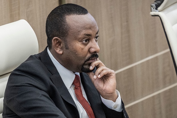 Le Premier ministre éthiopien Abiy Ahmed au Parlement à Addis-Abeba, en Éthiopie, le 28 mars 2023. (AMANUEL SILESHI/AFP via Getty Images)