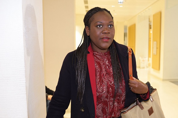 L'ex-députée LREM Laetitia Avia au palais de justice de Paris, le 9 mai 2023. (THOMAS SAMSON/AFP via Getty Images)