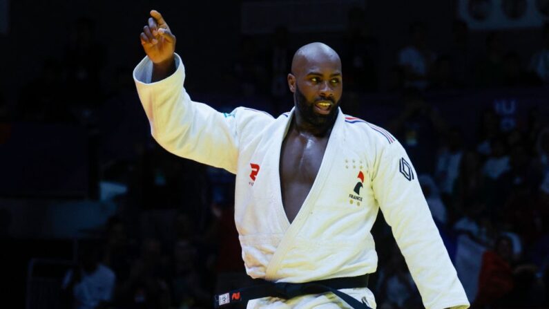 Teddy Riner, le 13 mai 2023. (KARIM JAAFAR/AFP via Getty Images)