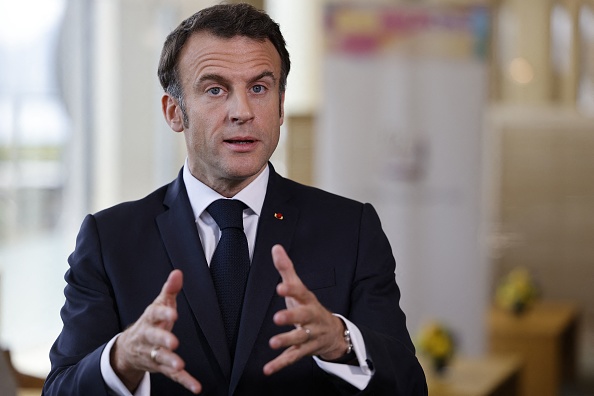 Le président Emmanuel Macron. (LUDOVIC MARIN/AFP via Getty Images)