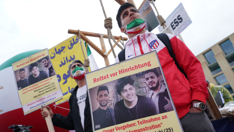 Cet événement du 17 juillet 2020 organisé par le Conseil national de la résistance iranienne (CNRI), s'inscrivait dans le cadre d'une journée mondiale d'activisme de l'opposition iranienne. (Photo Sean Gallup/Getty Images)