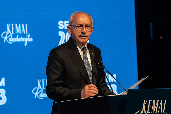 Le dirigeant du Parti républicain du peuple (CHP) et candidat à la présidence de la principale alliance d'opposition Kemal Kilicdaroglu à Ankara, en Turquie. (Burak Kara/Getty Images)