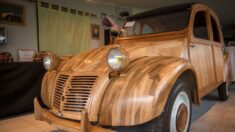 Une 2CV en bois unique au monde sera bientôt vendue aux enchères