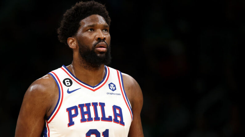 Joel Embiid #21, meilleur joueur de la NBA (MVP) cette saison. (Photo by Maddie Meyer/Getty Images)