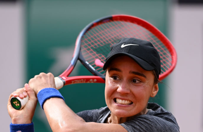 L'Ukrainienne Anhelina Kalinina espère avoir offert une "petite lumière" à son pays avec sa victoire - la plus prestigieuse de sa carrière - contre la Russe Veronika Kudermetova vendredi en demi-finale du tournoi WTA 1000 de Rome. (Photo by Justin Setterfield/Getty Images)