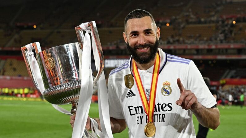 Grâce à un doublé de Rodrygo, le Real Madrid a maîtrisé Osasuna et a remporté samedi à Séville la 20e Coupe du Roi de son histoire. (Photo by JAVIER SORIANO/AFP via Getty Images)