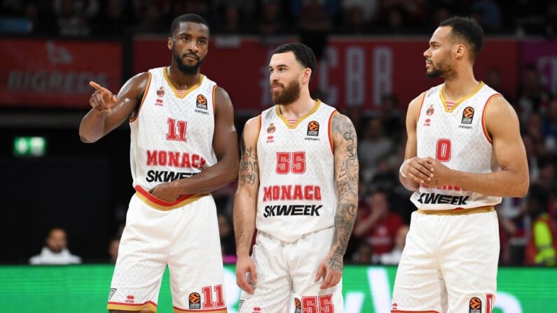 Monaco s'est imposé en quart de finale aller du Championnat de France de basket face à Strasbourg (88-84) mercredi en Principauté. (Photo by CHRISTOF STACHE/AFP via Getty Images)