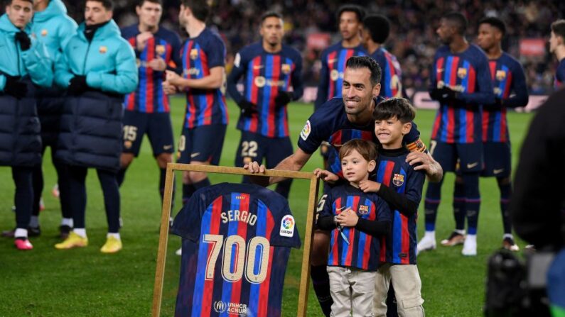 Sergio Busquets quittera le club catalan en fin de saison. (Photo by JOSEP LAGO/AFP via Getty Images)