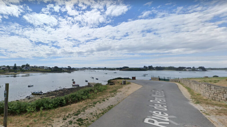 Le bourg de Belz, qui est à 10 minutes en bateau de l'île (Morbihan). (Capture d'écran Google Maps)