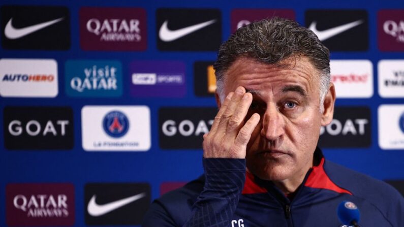 Christophe Galtier a été informé par sa direction qu'il n'effectuerait pas sa seconde année de contrat. (Photo by ANNE-CHRISTINE POUJOULAT/AFP via Getty Images)