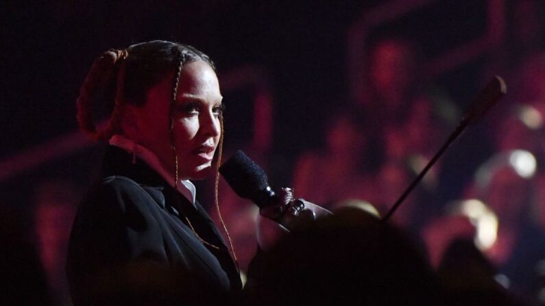 La chanteuse américaine Madonna lors de la 65ème édition des Grammy Awards, à Los Angeles, le 5 février 2023. (Photo VALERIE MACON/AFP via Getty Images)