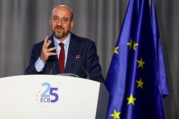 Le président du Conseil européen Charles Michel. (KAI PFAFFENBACH / POOL / AFP) (Photo by KAI PFAFFENBACH/POOL/AFP via Getty Images)