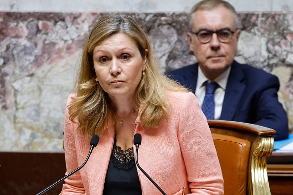 La présidente de l'Assemblée nationale Yaël Braun-Pivet. (LUDOVIC MARIN/AFP via Getty Images)