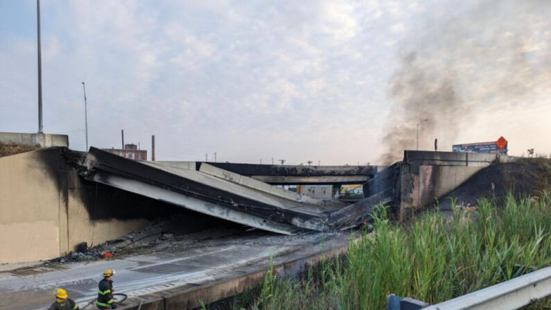 Effondrement d'une autoroute à Philadelphie, États-Unis, le 11 juin 2023. (Photo City of Philadelphia Office of Emergency Management via Getty Images)