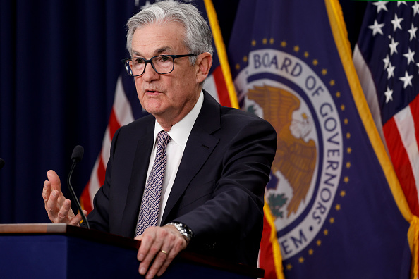 Le président de la Réserve fédérale, Jerome Powell, s'exprime lors d'une conférence de presse à l'issue d'une réunion du Comité fédéral de l'open market, le 3 mai 2023 à Washington, DC. (Photo : Anna Moneymaker/Getty Images)