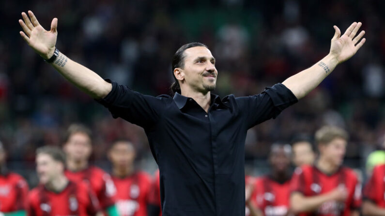 Zlatan Ibrahimovic, le 4 juin 2023 à Milan, en Italie. (Photo Marco Luzzani/Getty Images)