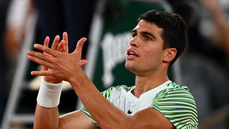 Carlos Alcaraz à Roland Garros le 06 juin 2023. (Photo Clive Mason/Getty Images)