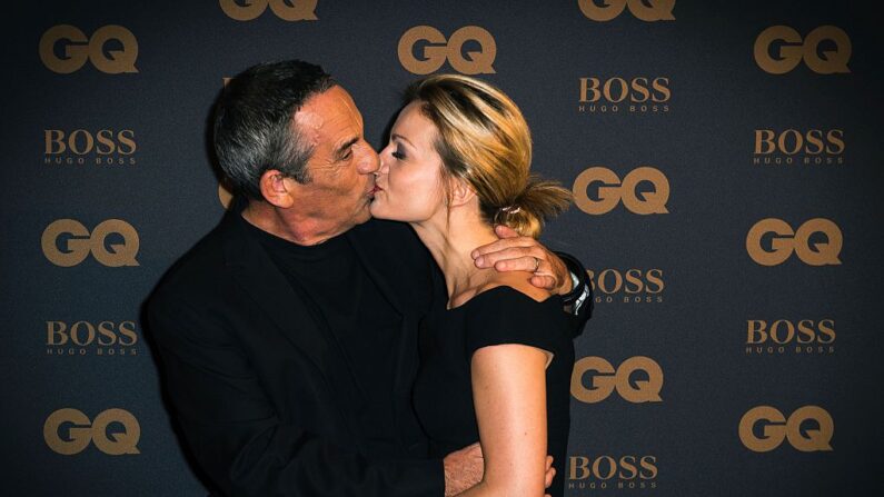 Thierry Ardisson et sa femme Audrey Crespo-Mara, le 25 janvier 2016. (Photo: LIONEL BONAVENTURE/AFP via Getty Images)