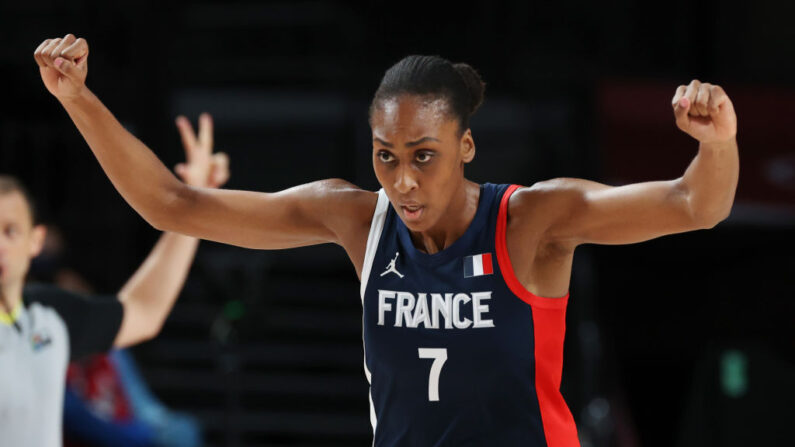 Les basketteuses françaises affronteront le Monténégro en quarts de finale de l'Euro-2023 jeudi à Ljubljana. (Photo by Kevin C. Cox/Getty Images)