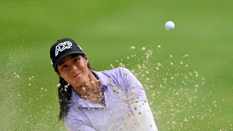 A domicile, Céline Boutier, a très bien débuté jeudi le tournoi LPGA d'Evian. (Photo : Stuart Franklin/Getty Images)