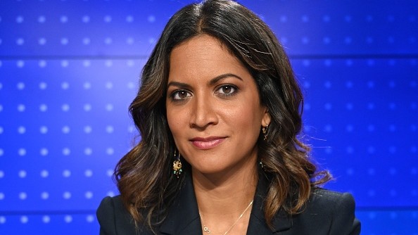 La journaliste et présentatrice Aurélie Casse (Photo par BERTRAND GUAY/POOL/AFP via Getty Images)