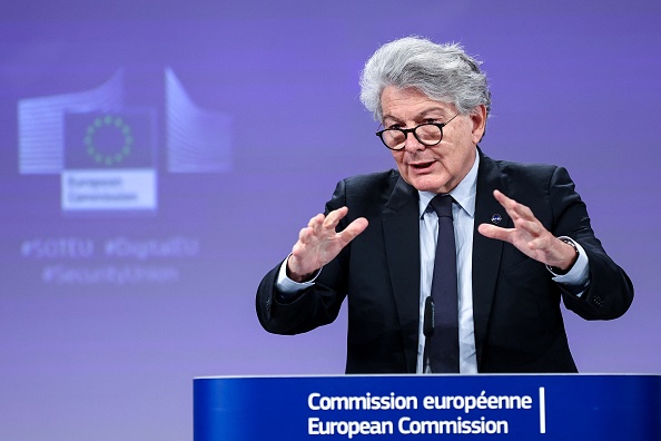 Le commissaire européen au marché intérieur Thierry Breton.  (KENZO TRIBOUILLARD/AFP via Getty Images)