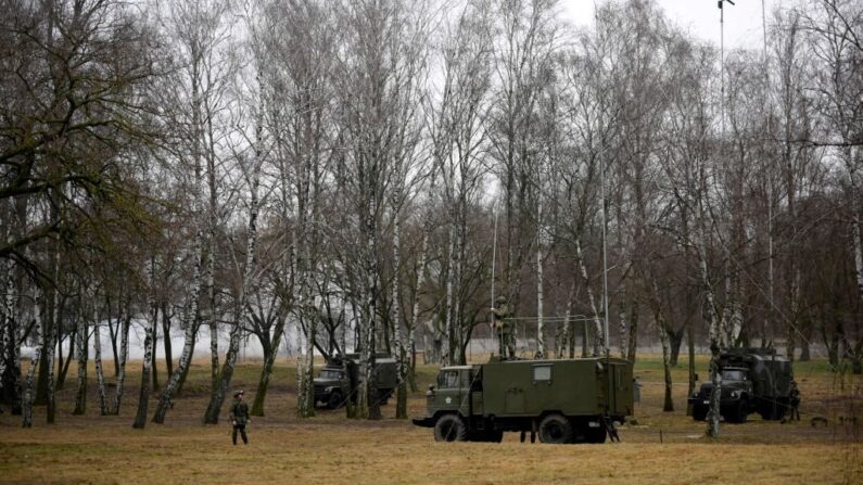 Une brigade de forces spéciales des Forces armées de Biélorussie en février 2023. (Photo NATALIA KOLESNIKOVA/AFP via Getty Images)