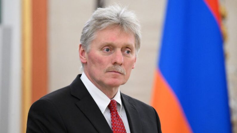 Le porte-parole du Kremlin, Dmitri Peskov. (Photo ILYA PITALEV/SPUTNIK/AFP via Getty Images)