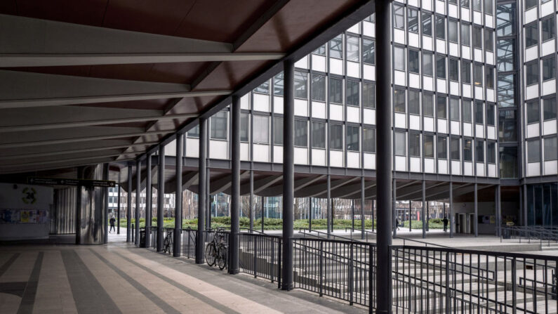 Vue du campus vide de l'université Paris-Jussieu le 26 janvier 2021 à Paris. (Photo Rafael Yaghobzadeh/Getty Images)