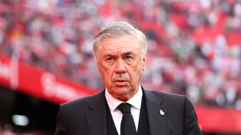 L'entraîneur italien du Real Madrid Carlo Ancelotti. (Photo Fran Santiago/Getty Images)