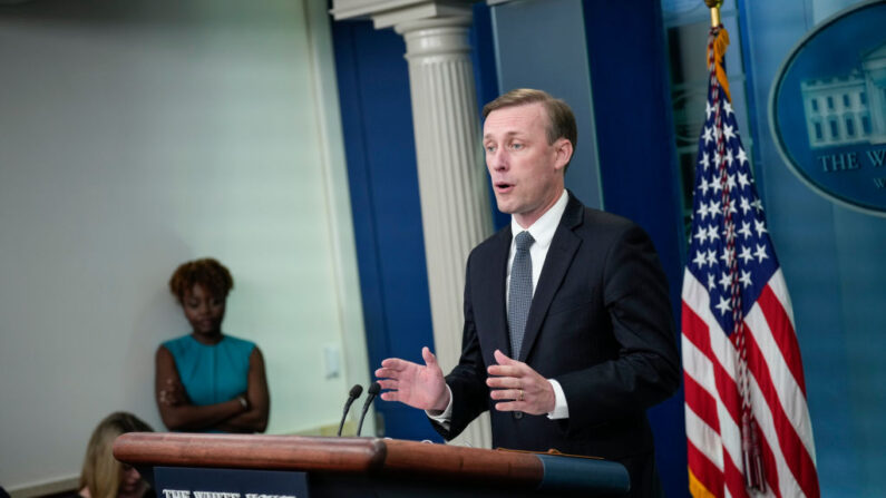 Le conseiller à la sécurité nationale de la Maison Blanche Jake Sullivan,  le 7 juillet 2023 à Washington. (Photo Drew Angerer/Getty Images)