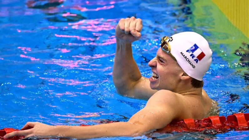 Léon Marchand, le 23 juillet 2023. (Photo: YUICHI YAMAZAKI/AFP via Getty Images)