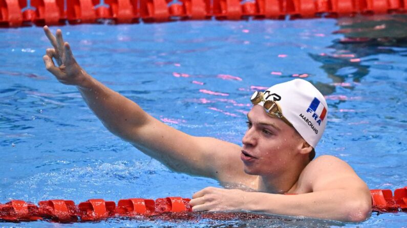 Léon Marchand, le 27 juillet 2023. (Photo: PHILIP FONG/AFP via Getty Images)