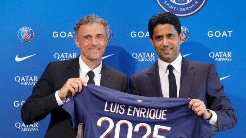 Luis Enrique a succédé mercredi à Christophe Galtier à la tête du PSG. (Photo by GEOFFROY VAN DER HASSELT/AFP via Getty Images)